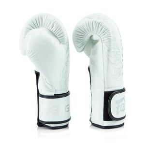 ถุงมือชกมวย Fairtex Glory White รุ่นใหม่ล่าสุด แบบมืออาชีพ กันลื่น ผลิตตามสั่ง สำหรับฝึกซ้อมมวยไทย - Product Image 2