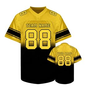 Custom Sublimated American Football Jersey <b>Men's</b> Short Sleeve V-Neck Breathable Mesh Team Name Number Printed All Seasons - Product Image 1