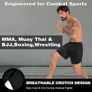 Shorts de boxe de qualité supérieure, logo d'équipe personnalisé, shorts de combat, séchage rapide, respirant, vêtements de sport pour clubs - Product Image 1
