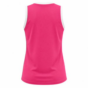 Ensemble d'uniformes de basket-ball roses pour femmes |   Maillot de performance sans manches et short |   Ensemble de vêtements de sport légers et respirants pour équipes - Product Image 6