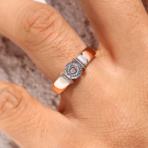 Rose Gold Oval Cut Diamond Engagement <b>Ring</b> Tension Setting Classic Women's Fine Jewelry - Product Image 1