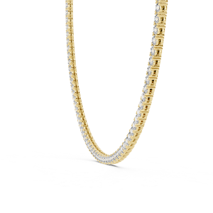 Collier tennis contemporain en diamants de laboratoire en or avec certificat, bijoux de créateur haut de gamme, accessoire de mode - Product Image 2