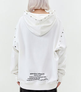 Sweat à capuche marron épais 450 g/m² coupe ample à manches longues tombantes, style vintage, color block, avec fermeture éclair, pour l'hiver, brodé, idéal pour le chasseur - Product Image 4