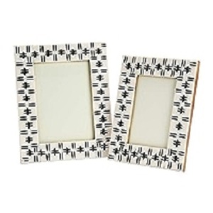 Modern Luxury Bone Inlay <b>Photo</b> <b>Frame</b> for Table Decoration Hand Carved <b>Photo</b> <b>Frame</b> With <b>Black</b> Strips logo available - Product Image 1