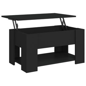 Tavolino in legno ingegnerizzato 31.1 \ "x19.3 \" x16.1 \ "nero dal Design elegante - Product Image 2
