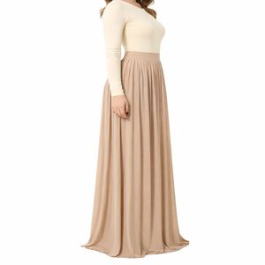 Falda Midi Plisada para Mujer, Transpirable, Cintura Elástica, Casual, Elegante, Tejido de Chifón Suave al Tacto, Perfecta para Uso Diario - Product Image 4