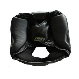 Protector de Cabeza de Boxeo de PU Negro con Protector Facial, Equipo de Entrenamiento Protector, Diseño de Correa Ajustable, Casco de Boxeo Personalizado - Product Image 6