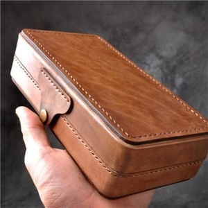 Custom Logo Luxury Genuine Leather Cosmetic <b>Box</b> Travel Jewelry Makeup Organizer Case <b>Large</b> Capacity Wholesale Toiletry Bag - Product Image 2