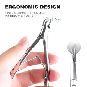 Wholesale Professional Stainless Steel Nail Cuticle Nippers with <b>Pointed</b> Blade Tip and Wide Jaw Opening-Best Seller High Quality - Product Image 2