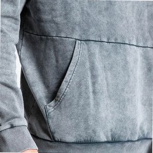 Sweat-shirts à capuche pour hommes, séchage rapide, respirants, effet délavé, impression personnalisée, basiques, mélange de coton, logo, haute qualité - Product Image 4