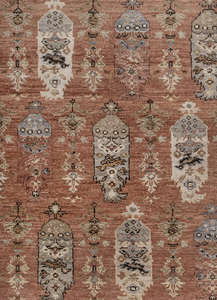 Alfombra Persa Vintage de Lana, Diseño de Medallón, Ecológica, Anudada a Mano, Antideslizante, Lavable, Rectangular, para Sala de Estar o Dormitorio - Product Image 4