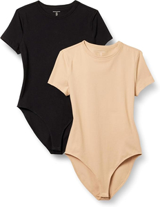 Women's Solid Color Crew Neck Short Sleeve Tummy Control <b>Shapewear</b> <b>Bodysuit</b> Customized Fabric Regular Fit Elegant Quick Dry Sexy - Product Image 2