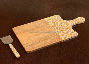 Planche à découper rectangulaire en bois écologique et durable, fabriquée à la main en Inde, compatible lave-vaisselle, modèle Wc01, artisanat - Product Image 3