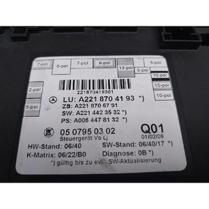 ECU และโมดูลคอมพิวเตอร์มือสองสำหรับรถยนต์ S-class รุ่น A2218704193 - Product Image 4