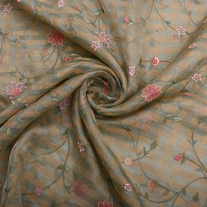 Tela de Encaje Bordado de Alta Calidad, Elegante Tela de Malla Estampada con Jacquard Floral para Vestidos de Novia y Decoración de Prendas - Product Image 5