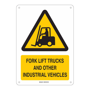 Panneau de signalisation de sécurité industrielle Brady pour chariots élévateurs, zones d'usine et d'entrepôt - Product Image 2