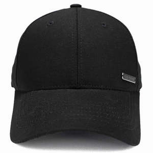 Gorra de Béisbol Unisex de Color Sólido, 100% Algodón, Ajustable, de 6 Paneles, Color Negro Común, Informal, para Primavera y Otoño - Product Image 1