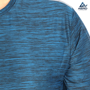 Excellent Fournisseur – Nouveau T-shirt Sportif Homme Bleu à Manches Courtes Col Rond Séchage Rapide Coupe Droite Tricoté Couleur Unie pour le Fitness - Product Image 6