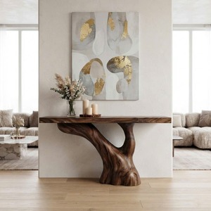 Wooden Eco-Friendly Apartment Decor Natural Solid Wooden <b>Console</b> <b>Tables</b> With Unique Design wooden furniture Hotel Furniture - Product Image 1