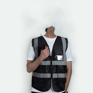 Gilet de sécurité haute visibilité certifié EN, résistant aux acides, en polyester, réfléchissant, avec fermeture éclair, poches, unisexe, pour travaux de construction et utilisation routière - Product Image 5