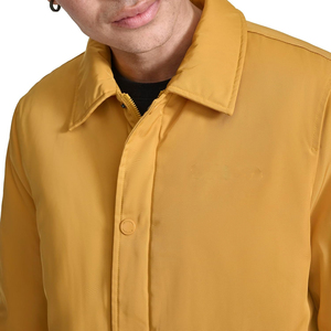 <b>Men's</b> Yellow <b>Canvas</b> Shirt <b>Jacket</b> Turn-Down Collar Button Front Casual Regular Fit Autumn Wear - Product Image 6