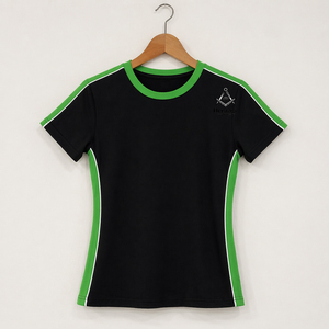 HMR Alpha |   Chemise Kapa sur mesure pour femmes, broderie grecque, jersey premium |   T-shirt en coton grec à col en U pour femmes, broderie Sorority - Product Image 1