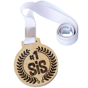 ที่กำหนดเองธรรมชาติขอบคุณเลเซอร์แกะสลักเหรียญไม้ - Product Image 2