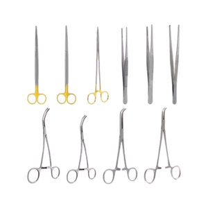 Kit de Cirugía Torácica de 10 Piezas, Instrumentos Quirúrgicos Manuales de Acero Inoxidable para Uso Médico Veterinario - Product Image 1