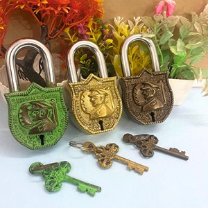 Marshal Sir Thomas Padlock Antique Patina Padlock Unique Design <b>Locks</b> Working <b>Lock</b> with Durable Polished Finish Two Main Key - Product Image 6