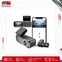 Kamera Dasbor Tiga Lensa GPS Tahan Air Ultra Wide Crystal Clear 25MP Video 4K Penglihatan Malam 180 Layar Putar 3.8 16GB Built-in