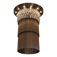 Lustres en cristal sculptés sur mesure pour les halls d'hôtels et les intérieurs commerciaux |   Luminaire suspendu sur mesure