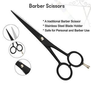 Ciseaux de barbier en acier inoxydable de haute qualité, manche en céramique, lame droite affûtée pour effiler et couper, personnalisables - Product Image 5