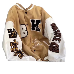 New Arrival Men's Lettermen Jackets 2025 Hot Sale Custom Made Size Cotton/Leather/Fleece Reversible Windproof Winter OEM Service - Product Image 5