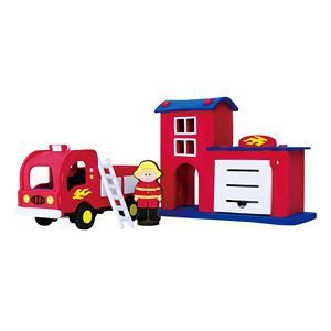 Camion de pompiers à assembler pour les tout-petits, pas de colle nécessaire, lavable et non toxique - Product Image 1