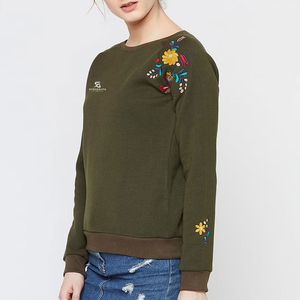 Sudadera Holgada de Invierno para Mujer, Tejido Suave de Algodón y Felpa, Cuello Redondo, Manga Larga, Estilo Casual, Logotipo Personalizado, Venta al Por Mayor - Product Image 3