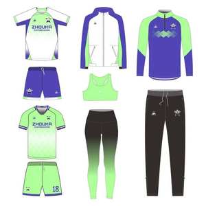 Maillot de football jacquard fabriqué en usine, entièrement imprimé par sublimation, manches courtes, uniformes d'équipe personnalisés, vêtements de football de haute qualité - Product Image 1