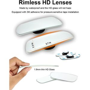 Set di 2 Specchietti Convessi per Angoli Ciechi Auto, Specchietti Laterali Retrovisori per Auto - Product Image 4