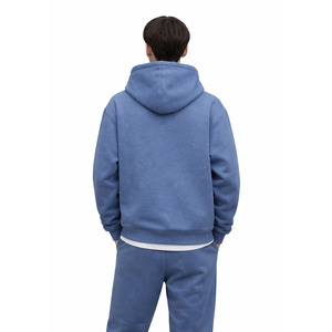 Sweat-shirts à capuche zippés surdimensionnés en coton molletonné avec strass premium pour hommes, style streetwear tendance, vente en gros, personnalisation, fourniture OEM - Product Image 3