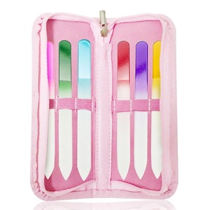 Lime à ongles en verre, outils de nail art, ensemble de limes à ongles en plastique colorées double face, grain 180, réutilisables pour le soin des ongles - Product Image 4