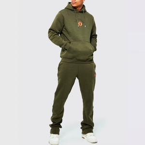 Conjunto Deportivo de Dos Piezas para Hombre, Sudadera con Capucha y Pantalones Deportivos, Estampado en Relieve, Estilo Urbano, Algodón, Ropa Deportiva para Gimnasio, Nueva Llegada - Product Image 5