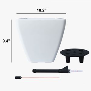 2 Pack Smart Self-Watering White <b>Square</b> Cone Planter <b>Pot</b> for Indoor and Outdoor Use - Product Image 6