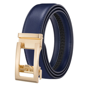 Ceinture en cuir véritable pour homme, longueur personnalisée, style décontracté et professionnel, boucle automatique dorée, fabriquée sur mesure - Product Image 4