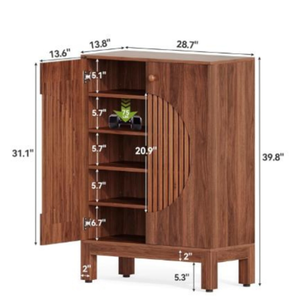 Meuble à chaussures en bois de manguier en gros, 5 niveaux, robuste et peu encombrant, pour entrée, placard ou chambre, écologique, Inde - Product Image 5