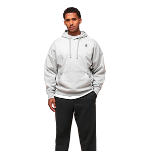 Sweat-shirt à capuche gris clair surdimensionné pour homme, en molleton épais, coupe décontractée, style streetwear - Product Image 4