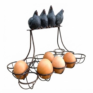 Large Capacity Spiral Egg Skelter Deluxe Modern Chrome Plated Metal Egg Storage Organizer Freestanding Wire <b>Chicken</b> Egg Holder - Product Image 4