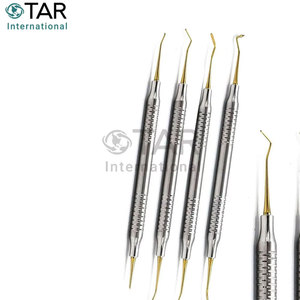 ชุดเครื่องมือผ่าตัดทางทันตกรรม 4 ชิ้น น้ำหนักเบา เคลือบทอง สำหรับอุดฟันด้วยวัสดุคอมโพสิตและอะมัลกัม พร้อมเครื่องมือแพทย์และเครื่องมือขูดหินปูน - Product Image 4