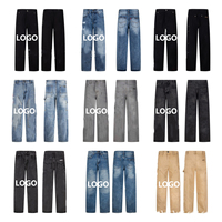 Pantalon en jean décontracté vintage taille mi-haute, patchwork, respirant, séchage rapide, style Y2K, pour l'été et le printemps, personnalisable OEM/ODM