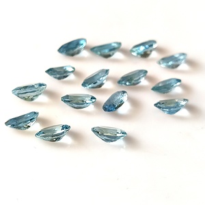 Gemas de Aguamarina y Zafiro Azul Natural Santa María, Certificadas Internacionalmente, Calibradas, Corte Ovalado de 6x4 mm, 5.55 Quilates, Facetadas, 15 para - Product Image 4