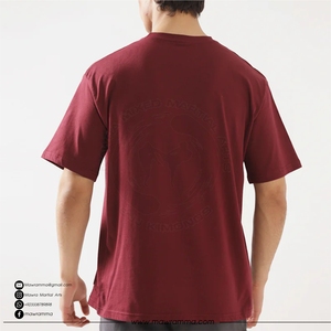 T-shirt surdimensionné à manches courtes respirant en gros, haute qualité, service OEM avec logo personnalisé, 100 % coton jersey, vêtements d'extérieur - Product Image 5