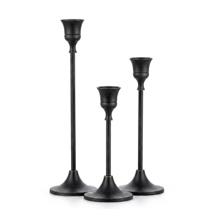 Porte-bougie doré décoratif, support pour bougie conique, pour la maison, les mariages, la décoration de Noël, porte-bougie en métal durable - Product Image 6